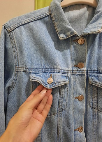 Kadın Denim Ceket, Salaş ve Midi Boy - Görsel 8