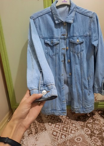 Kadın Denim Ceket, Salaş ve Midi Boy - Görsel 5