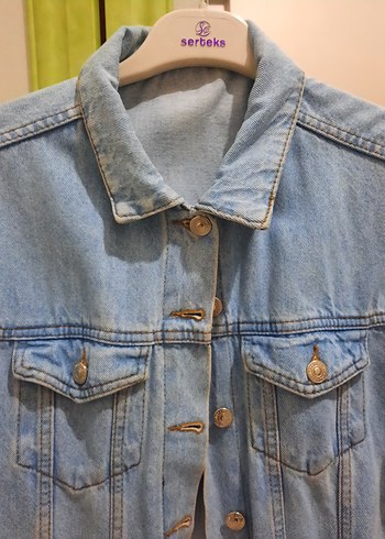 Kadın Denim Ceket, Salaş ve Midi Boy - Görsel 7