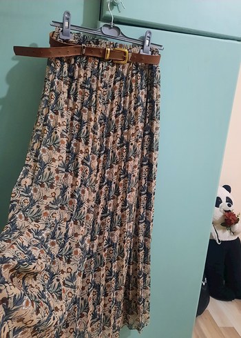 Pilili Uzun Bohem Kadın Etek - Görsel 4