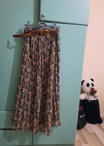 Pilili Uzun Bohem Kadın Etek - Görsel 2