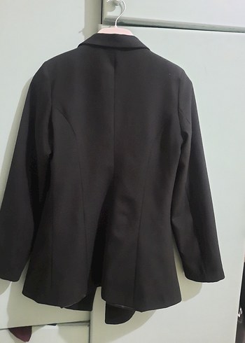 Düğmeli Siyah Kadın Blazer Ceket - Görsel 6