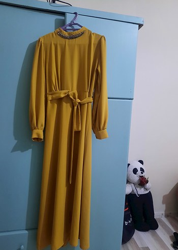 Hardal sarısı Payetli Kadın Bluz, Uzun Kollu, Salaş - Görsel 12