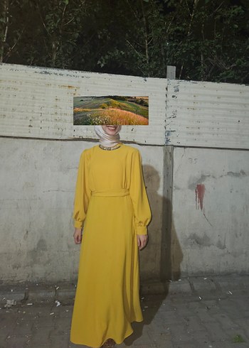 Hardal sarısı Payetli Kadın Bluz, Uzun Kollu, Salaş - Görsel 4