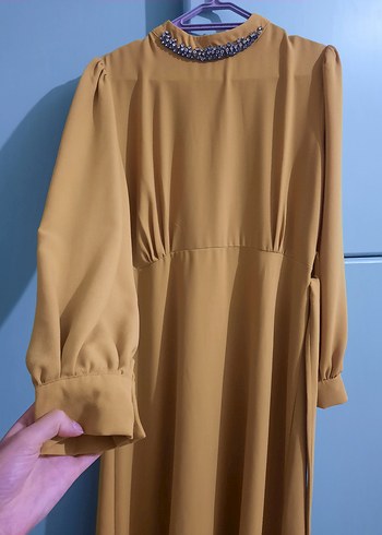 Hardal sarısı Payetli Kadın Bluz, Uzun Kollu, Salaş - Görsel 10