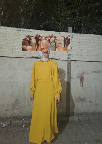 Hardal sarısı Payetli Kadın Bluz, Uzun Kollu, Salaş - Görsel 15