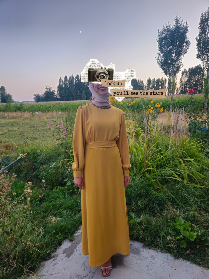 Hardal sarısı Payetli Kadın Bluz, Uzun Kollu, Salaş - Görsel 5