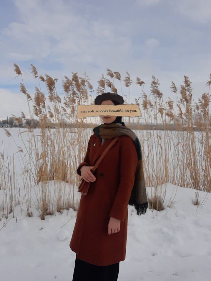 Kiremit renkli Midi Kadın Kaban - Görsel 4