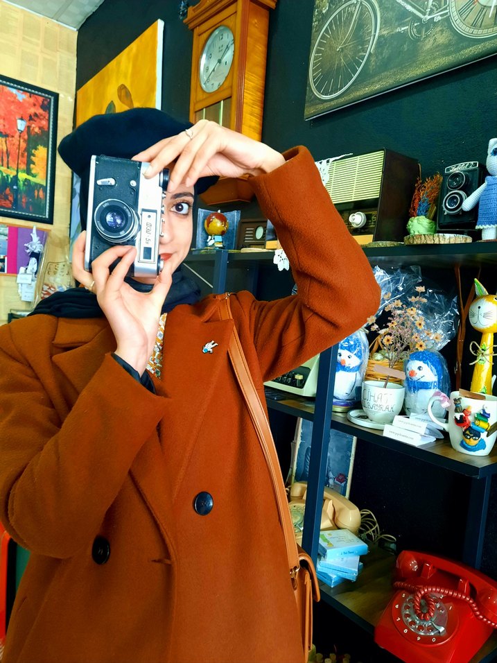 Kiremit renkli Midi Kadın Kaban - Görsel 3