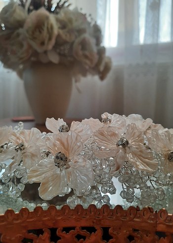 Bej Drapeli Bohem Zarif Saç Aksesuarı - Görsel 10