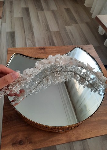 Bej Drapeli Bohem Zarif Saç Aksesuarı - Görsel 14