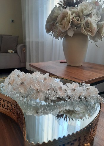 Bej Drapeli Bohem Zarif Saç Aksesuarı - Görsel 8