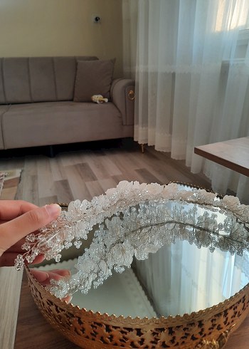 Bej Drapeli Bohem Zarif Saç Aksesuarı - Görsel 13