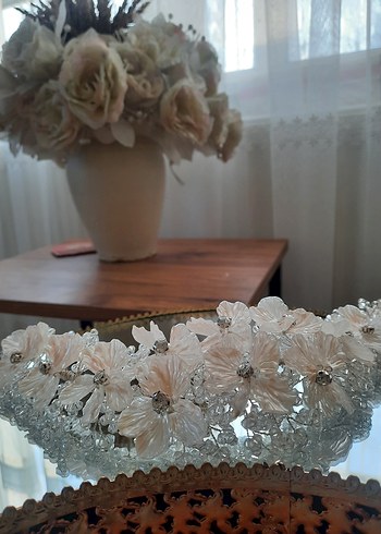 Bej Drapeli Bohem Zarif Saç Aksesuarı - Görsel 6