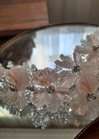 Bej Drapeli Bohem Zarif Saç Aksesuarı - Görsel 5