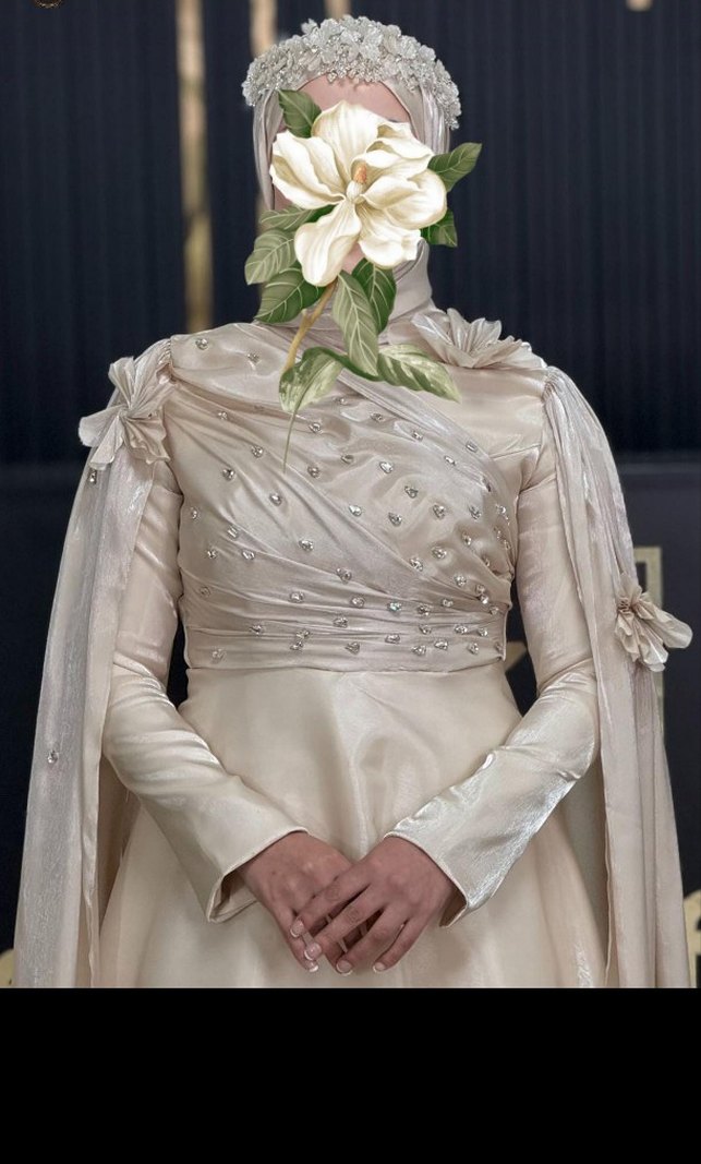 Bej Drapeli Bohem Zarif Saç Aksesuarı - Görsel 2