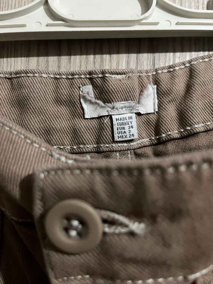 Bej Rahat Kesim Kadın  Pantolon - Görsel 2