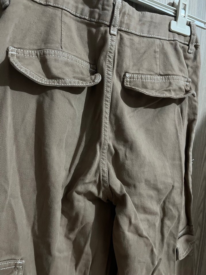 Bej Rahat Kesim Kadın  Pantolon - Görsel 4