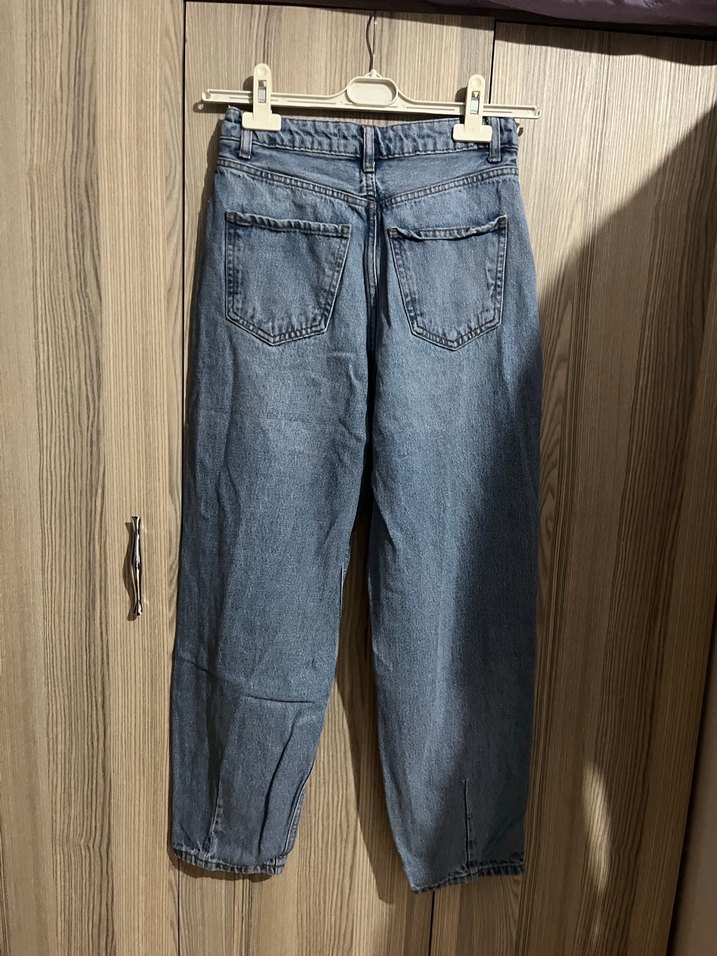 Gri Mavi Salaş Kadın Denim Pantolon - Görsel 3