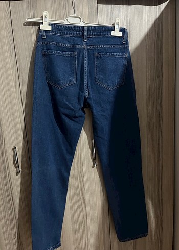 Lacivert Midi Kadın Kot Pantolon - Görsel 4