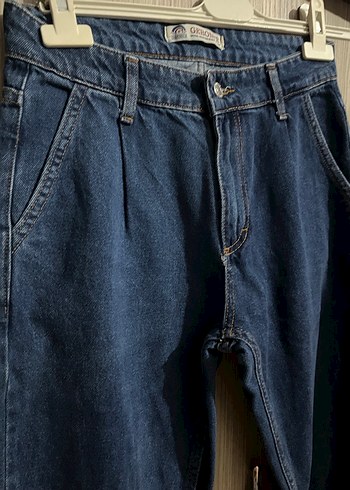 Lacivert Midi Kadın Kot Pantolon - Görsel 2