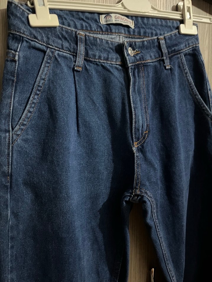 Lacivert Midi Kadın Kot Pantolon - Görsel 2