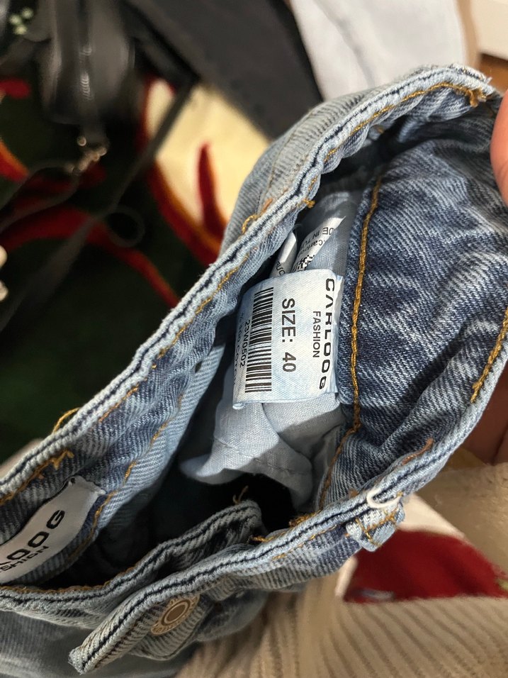 Gri Mavi Rahat Kesim Midi Kadın Kot Pantolon - Görsel 4