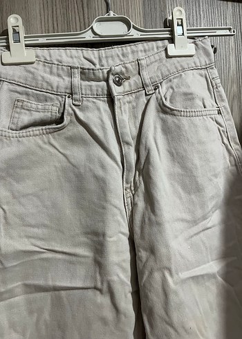 bej Kadın Normal Kesim Kot Pantolon - Görsel 2