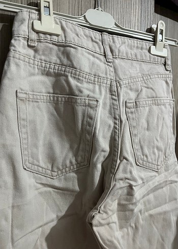 bej Kadın Normal Kesim Kot Pantolon - Görsel 4