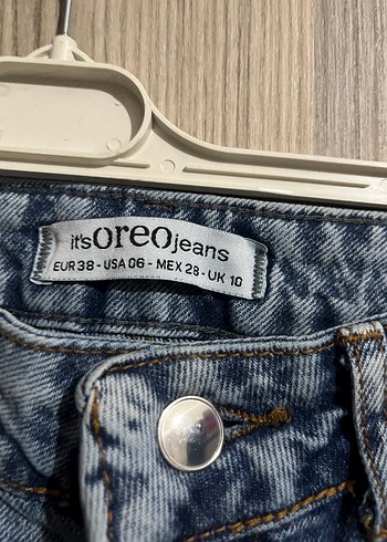 Gri Mavi Midi Boy Bol Kesim Denim Kadın Jean - Görsel 3