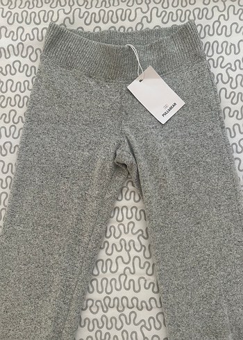 Gri ispanyol paça pantolon/tayt - Görsel 4