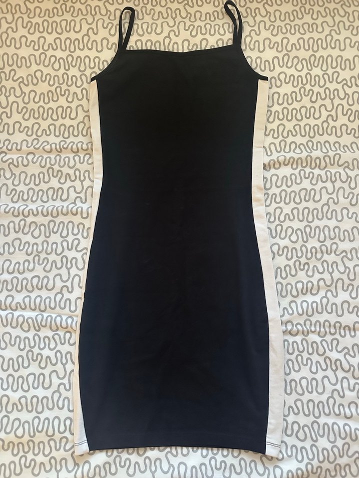 Siyah mini dar paça elbise - Görsel 3