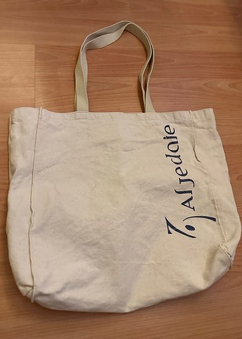 Bej Keten tote/omuz Çantası - Görsel 2