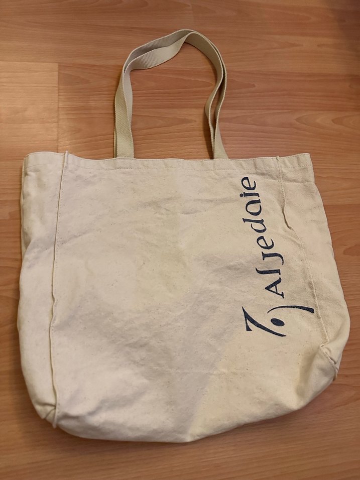 Bej Keten tote/omuz Çantası - Görsel 2