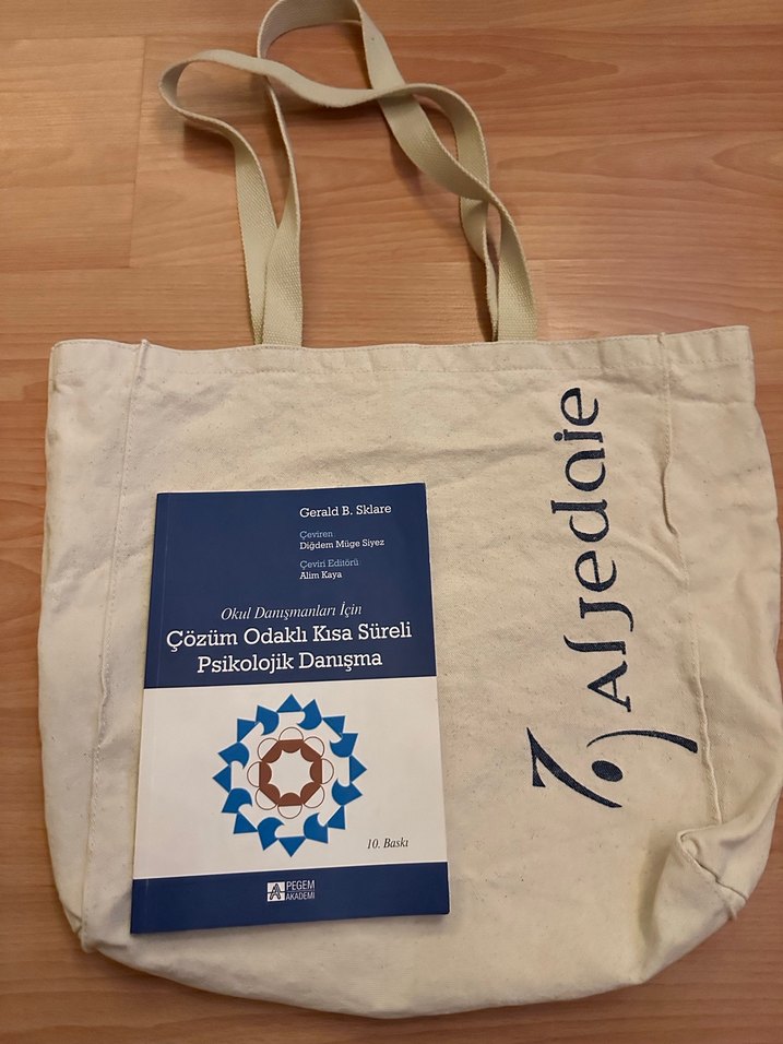 Bej Keten tote/omuz Çantası - Görsel 4