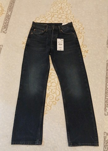 zara kadın straight jean 36 beden etiketli antrasit renk