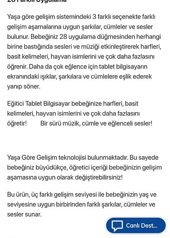 Beden Fisher Price Beyaz Eğitici Tablet 12-36 Ay