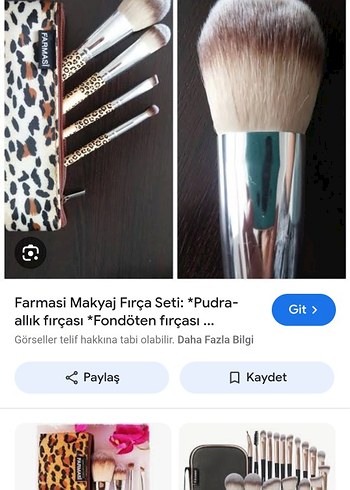 Farmasi Farmasi 5 Parça Leopar Desenli Makyaj Fırçası Seti