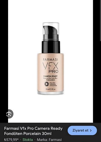 Farmasi Vfx Pro Camera Ready Fondöten 30ml