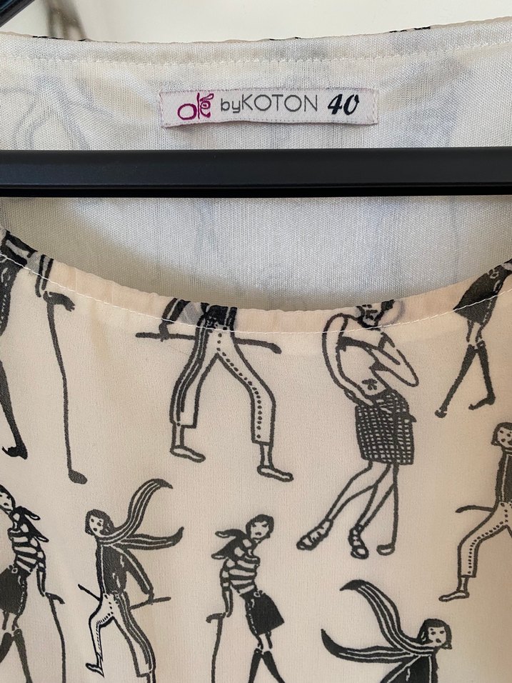 Desenli, Kemerli Bohem Midi Elbise - Görsel 4