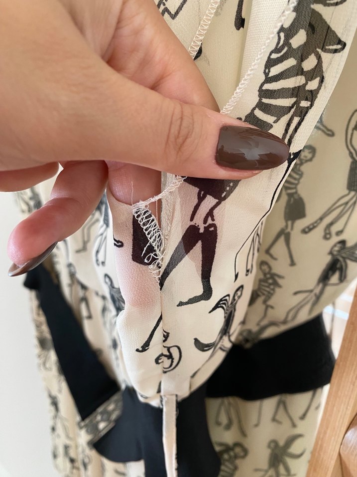 Desenli, Kemerli Bohem Midi Elbise - Görsel 3