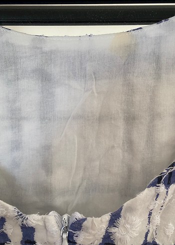 Mavi Kısa Kollu Mini Elbise - Görsel 4