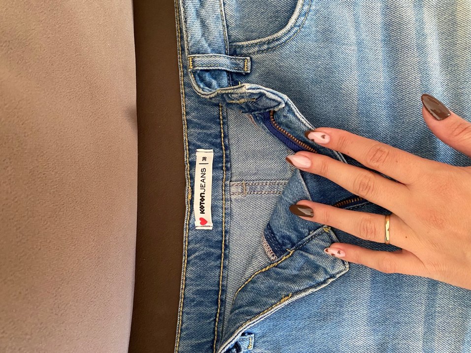 Kadın Mavi Denim Mini Etek - Görsel 2