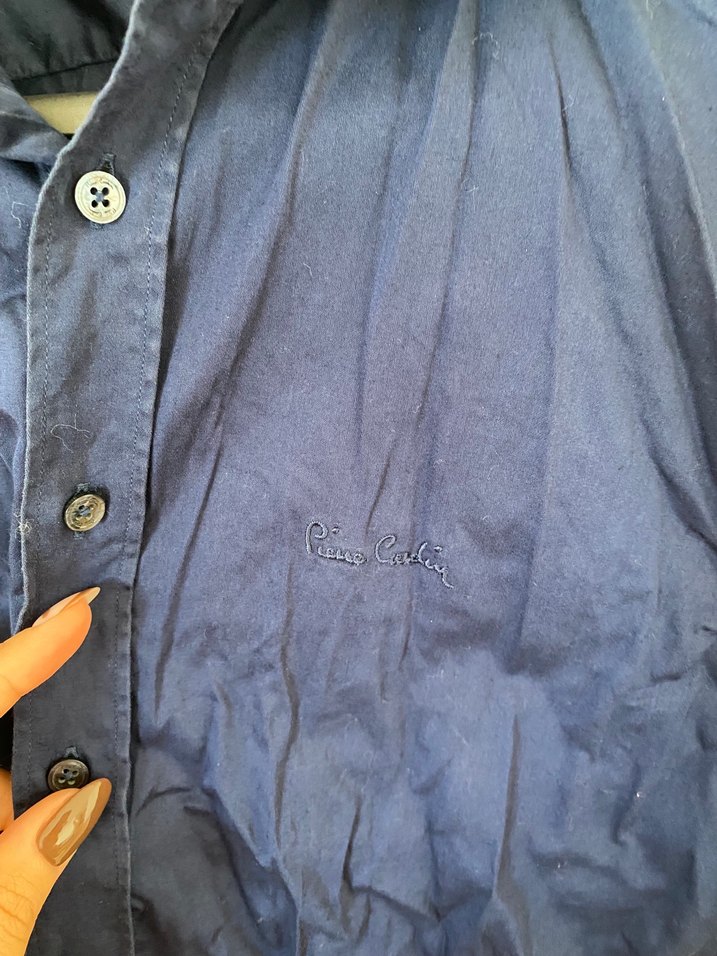 Mavi Uzun Kollu Klasik Erkek Gömlek - Görsel 3