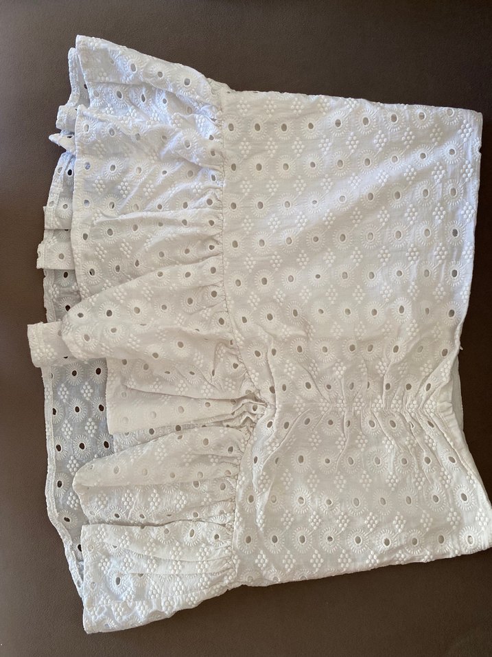 Nakışlı Beyaz Midi Etek - Görsel 2