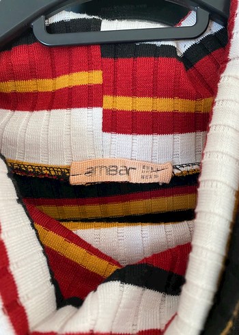 Çizgili Uzun Bohem Triko Elbise - Görsel 3