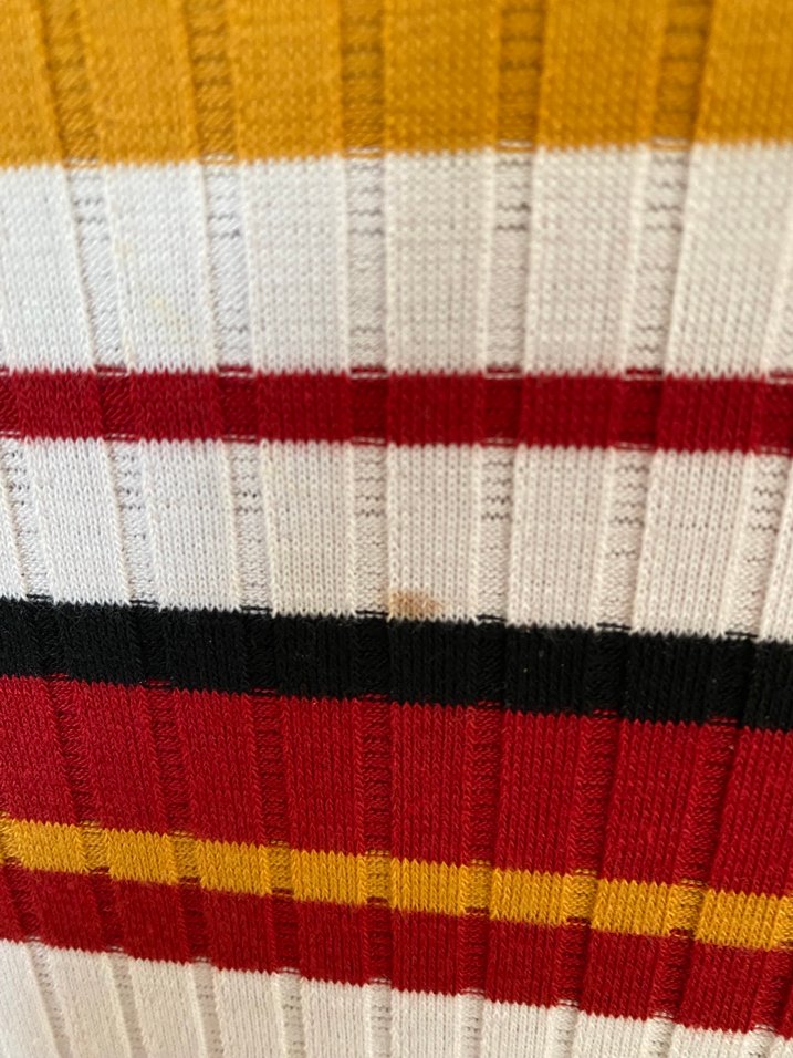 Çizgili Uzun Bohem Triko Elbise - Görsel 4