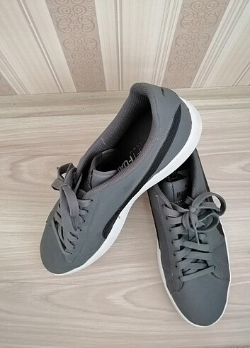 Puma smash V2 buck erkek gri sneaker