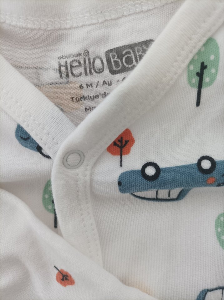 Renkli Baskılı Uzun Kollu Bebek Tulumları - Görsel 3