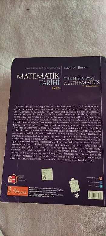  Beden Matematik Tarihi Giriş David M. Burton